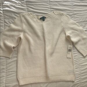 Ralph Lauren Cream Crew Neck Sweater